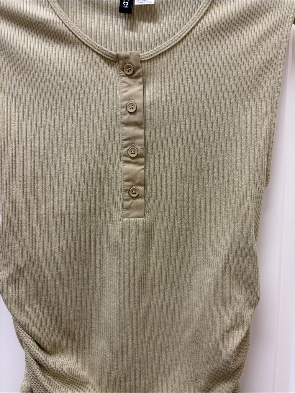 H&M Fitted sleeveless top in ribbed jersey - Picture 7 of 8